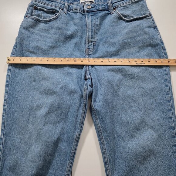 Abercrombie & Fitch Curve Love Jean Women 33 / 16R Blue High Rise Cotton Stretch - Picture 7 of 16